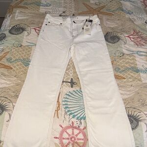 Good Hart Women's White Wide Leg Jeans
